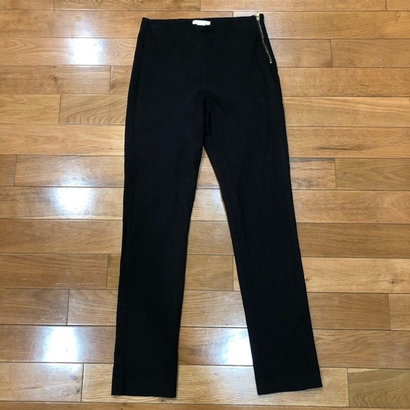 H&M Side Zip Pull Up Black Pants Size 6 - Picture 1 of 5